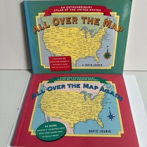 Quirky USA Books “ALL OVER The Map and ALL OVER THE MAP AGAIN 2”BOOK BUNDLE